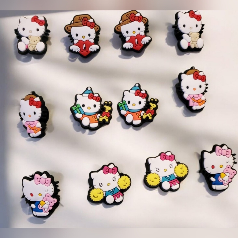 Hello Kitty Inspired Croc Charms Set Kawaii Jibbitz Cute Shoe Charms
